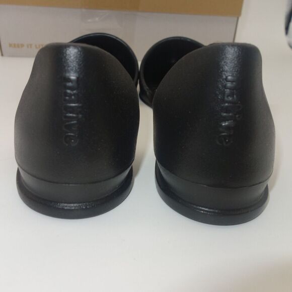 NEW Native Audrey Black Rubber Flats Slip On Dress Shoes Women's Size 5 - Picture 7 of 9